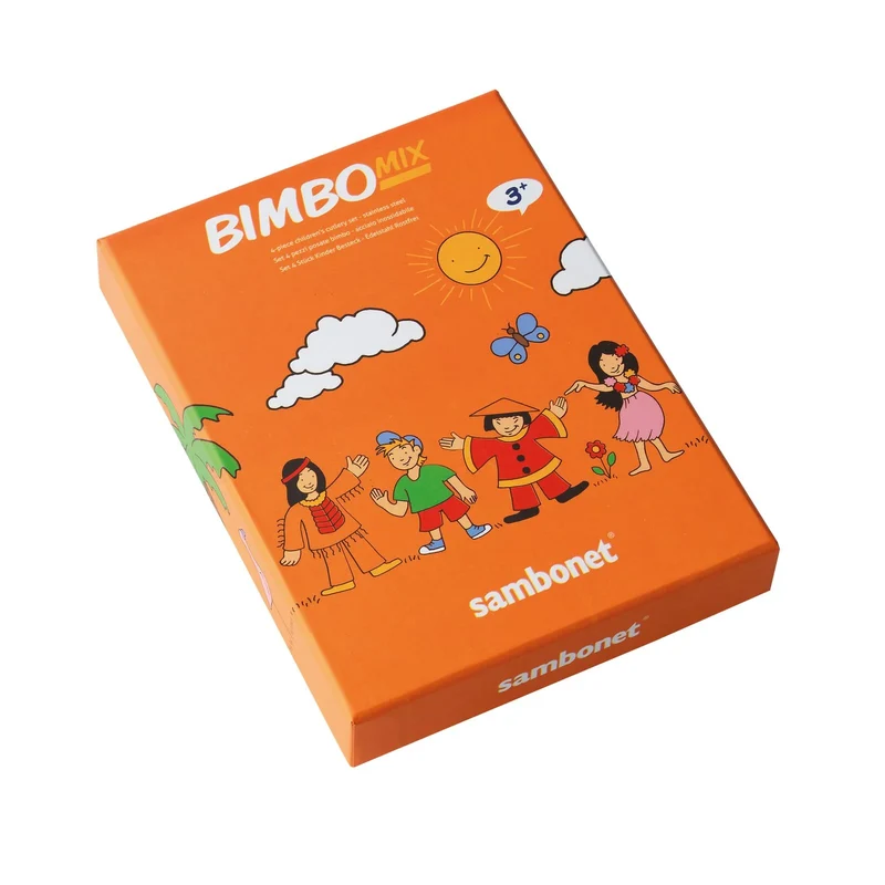 Kids mix Set tavola bambino 4 posate in acciaio inox