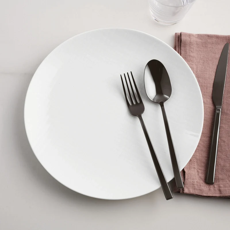 ROCK Servizio tavola 24 PZ Monoblocco - Accaio Inox mirror PVD 2Black