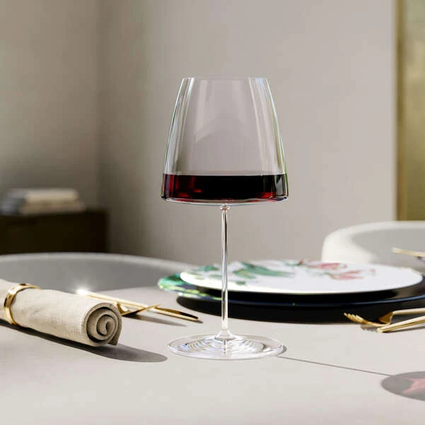 MetroChic Set 2 Bicchieri da vino rosso trasparenti, 200 ml, cristallo