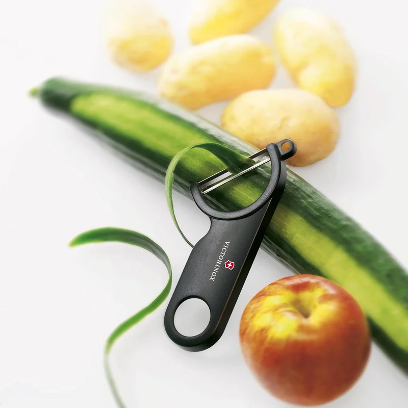 Victorinox - Pelapatate Curvo Nero Inox - V-7.60 73.3