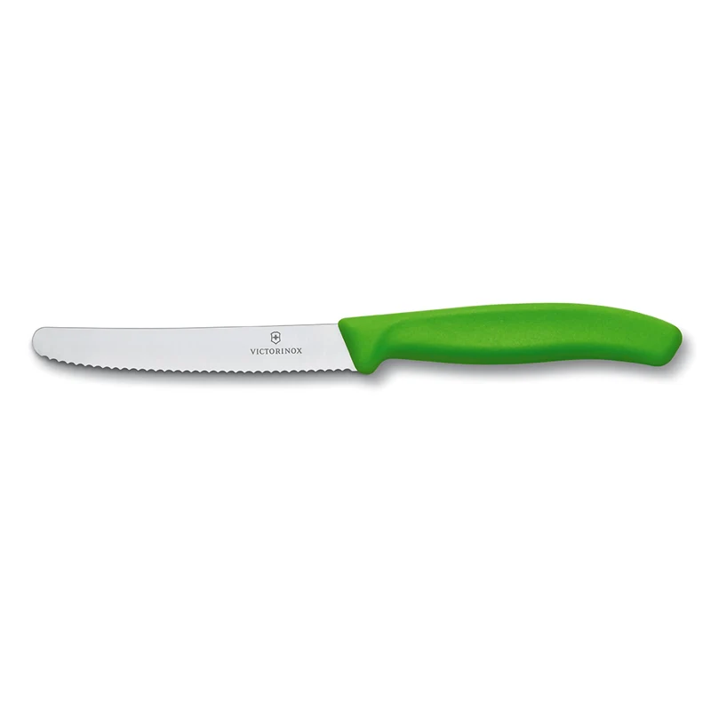 Coltello tavola ondulato - manico verde