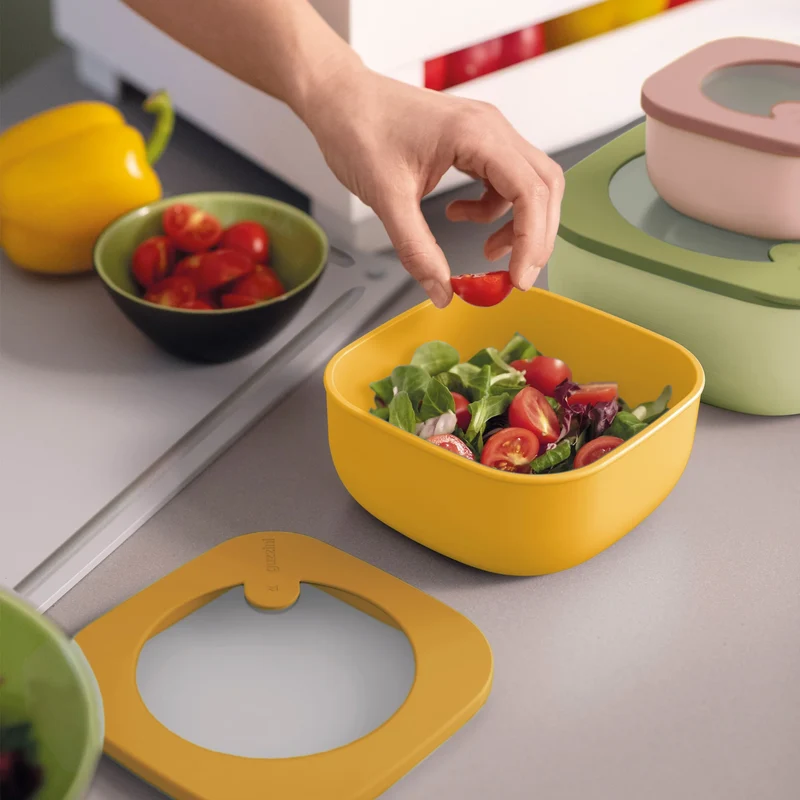 SET 3 CONTENITORI ERMETICI BASSI 'STORE&MORE BIO' "FOOD STORAGE"
