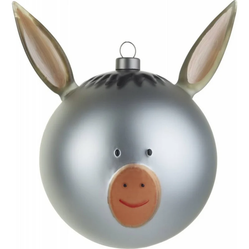 Alessi Decorazioni Albero di Natale AMJ13 5 Asinello Palla per Albero di Natale
