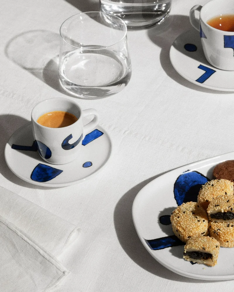 Alessi - Itsumo - Yunoki ware - Set di una tazza da caffè con sottotazza