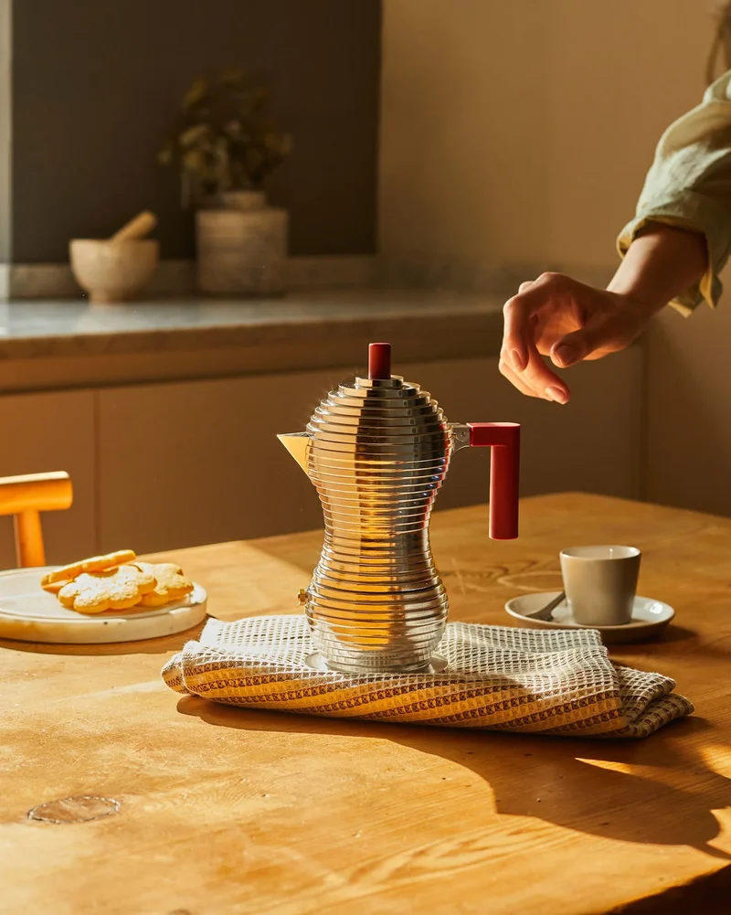 PULCINA Caffettiera espresso in fusione di alluminio - 1 tazza Rossa