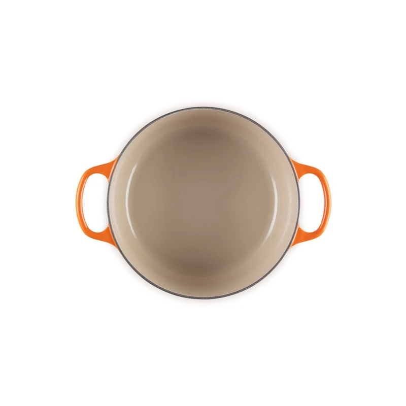Cocotte rotonda Evolution in ghisa vetrificata - ARANCIO - 24 CM
