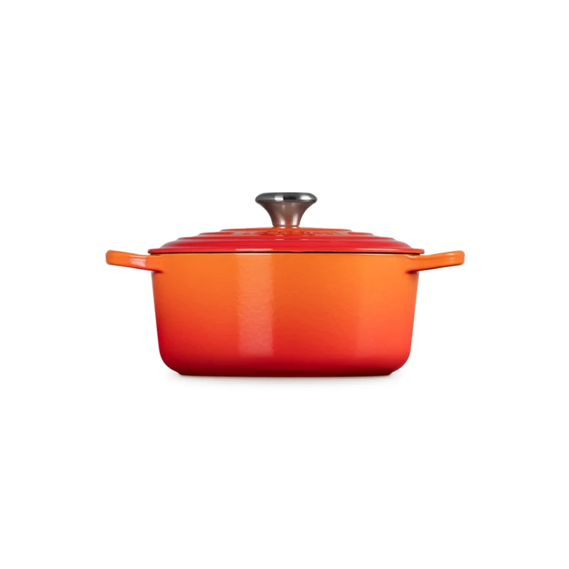 Cocotte rotonda Evolution in ghisa vetrificata - ARANCIO - 24 CM