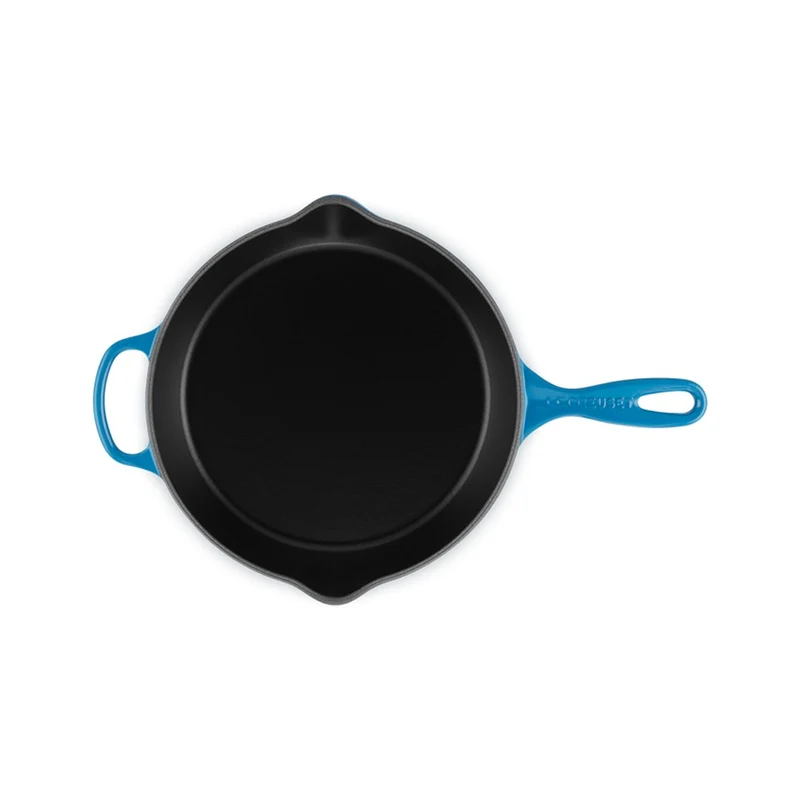 Padella doppio becco Evolution in ghisa vetrificata - AZZURRA - 26 CM