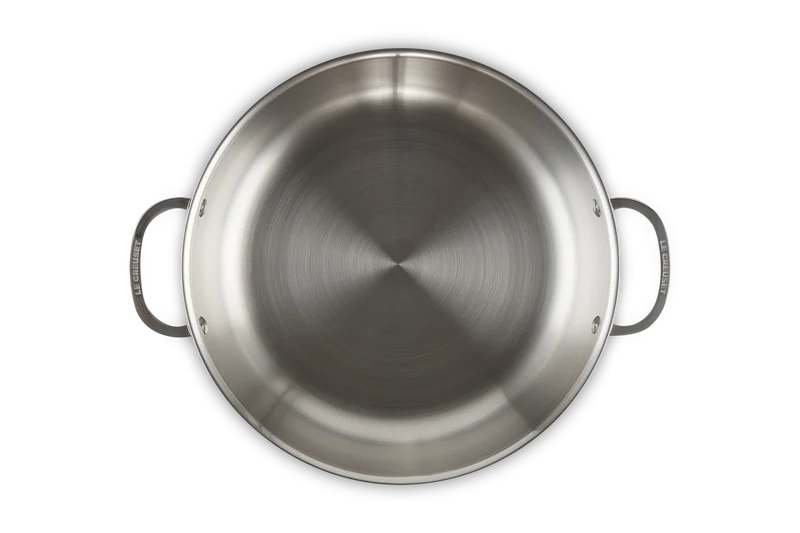 Tegame basso con coperchio in acciaio inox - 30 CM / 4.8 L