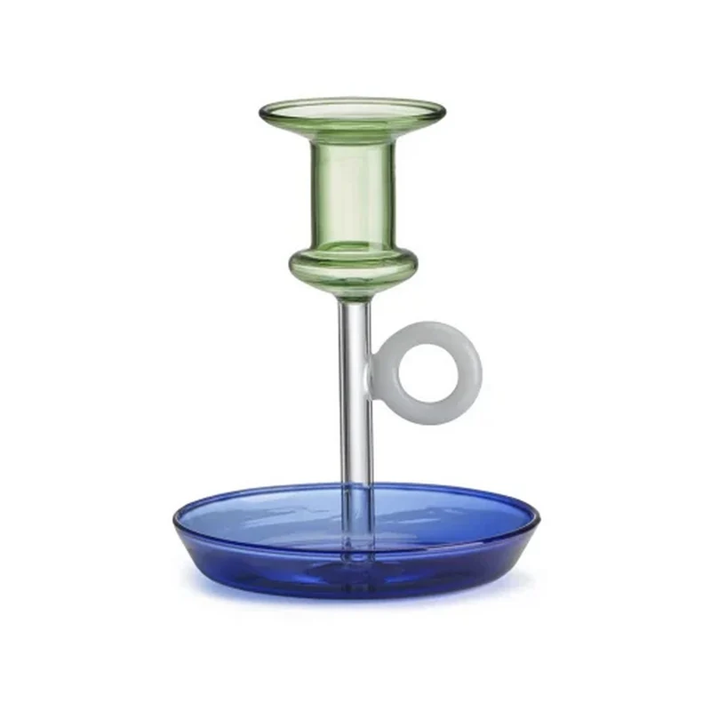 Le Bugie candeliere bocciolo verde bianco e blu
