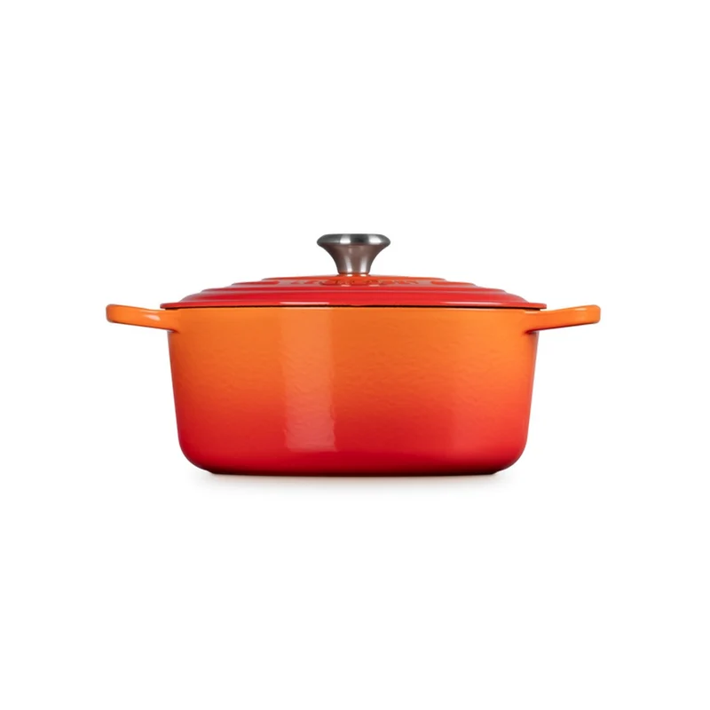 Cocotte rotonda Evolution in ghisa vetrificata - Arancio 28 CM / 6.7 L