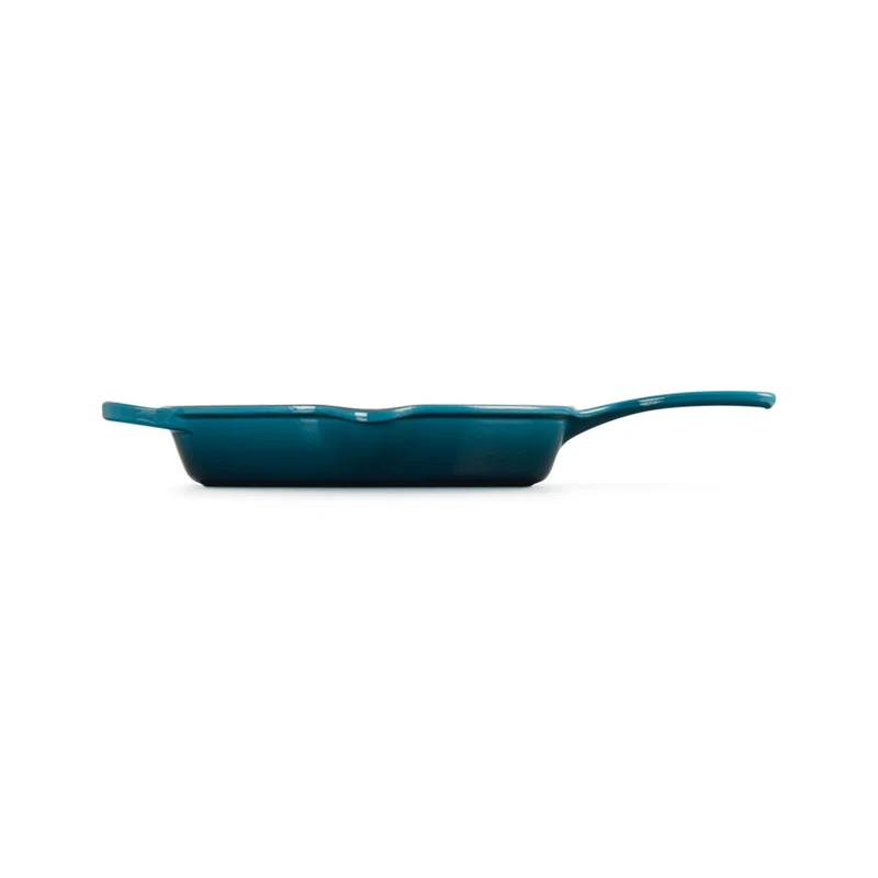 Padella doppio becco Evolution in ghisa vetrificata - DEEP TEAL - 26 CM