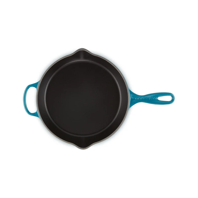 Padella doppio becco Evolution in ghisa vetrificata - DEEP TEAL - 26 CM