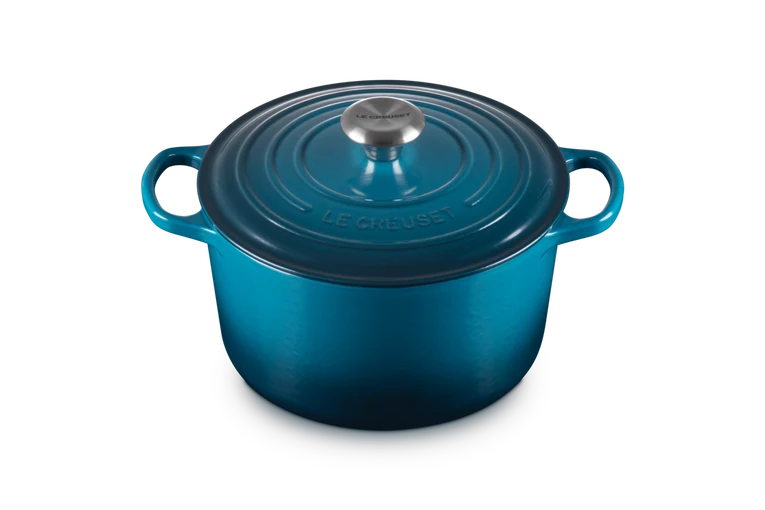 Cocotte profonda rotonda Evolution in ghisa vetrificata - 24 cm, 5L DEEP TEAL