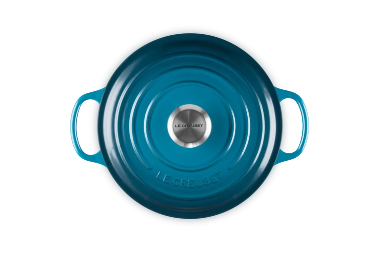 Cocotte profonda rotonda Evolution in ghisa vetrificata - 24 cm, 5L DEEP TEAL