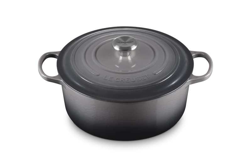 Cocotte rotonda Evolution in ghisa vetrificata - 28 cm - color flint