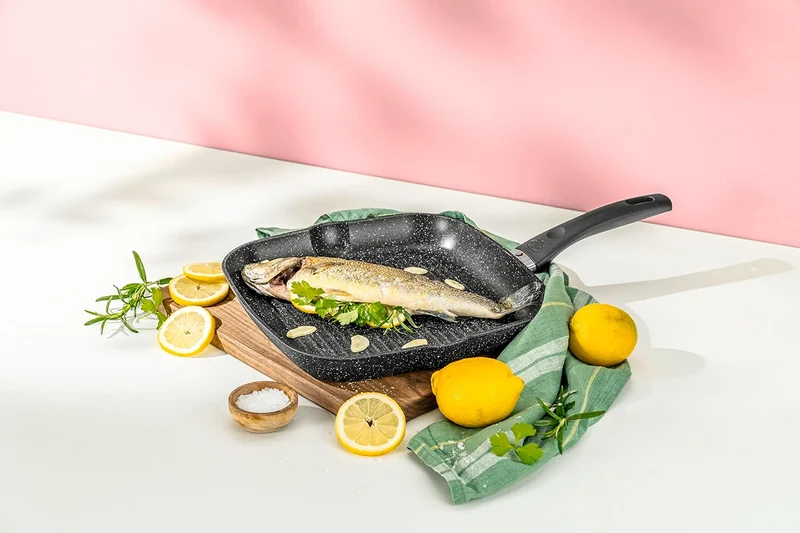 VIPITENO Bistecchiera 28 cm, alluminio Antiaderente senza PFAS
