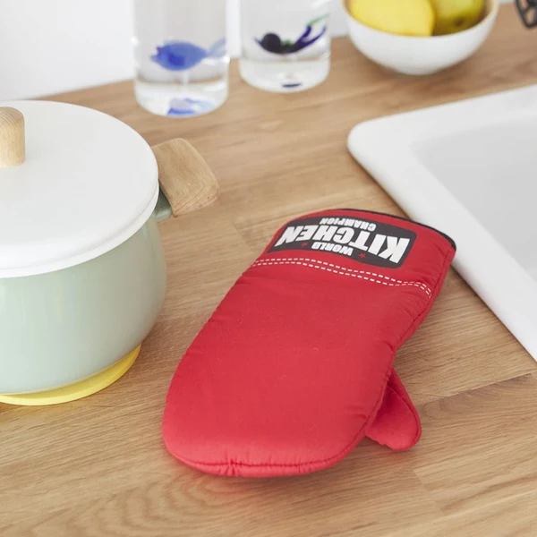 Guantone cucina Boxing - Cotone Rosso