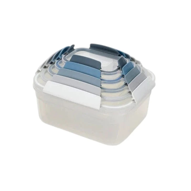 Nest Lock, Set 5PZ Contentiori in Plastica con Coperchio, Ermetici, Salvaspazio