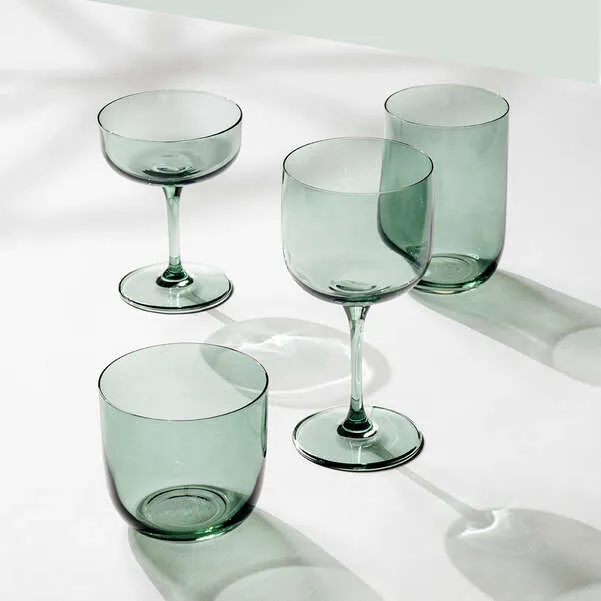 LIKE GLASS Bicchiere da vino - Verde, 200 ml, cristallo