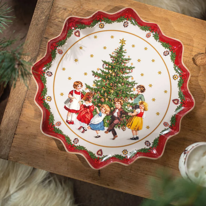 Toy's Fantasy Vassoio per pasticcini multicolore, Premium Porcelain