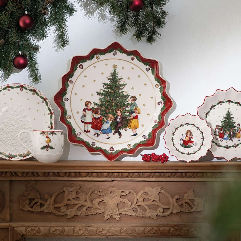 Toy's Fantasy Vassoio per pasticcini multicolore, Premium Porcelain