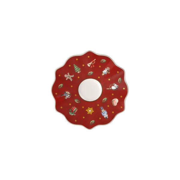 Villeroy & Boch - Toy's Delight Piattino per tazzina da caffè rossa, 13 cm