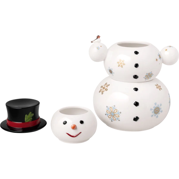 Christmas Toy's Biscottiera bianca, Premium Porcelain