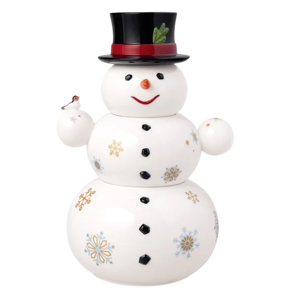 Christmas Toy's Biscottiera bianca, Premium Porcelain