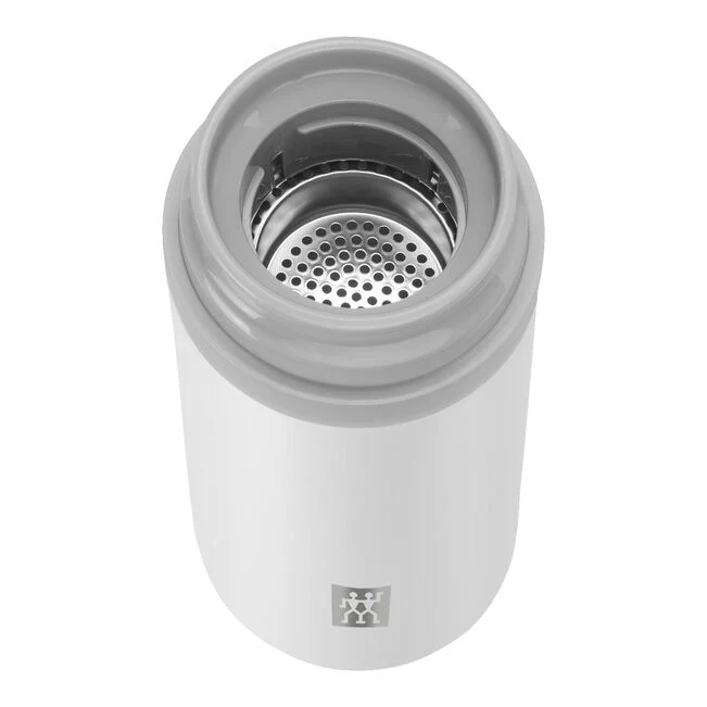 Thermo Con Infusore - 420 ml, acciaio inox - bianco / grigio
