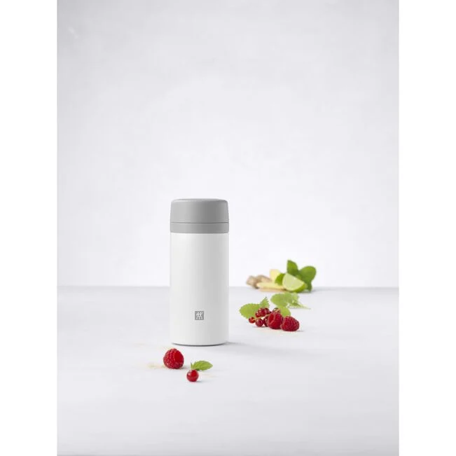 Thermo Con Infusore - 420 ml, acciaio inox - bianco / grigio