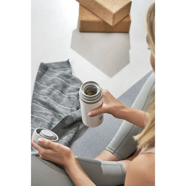 Thermo Con Infusore - 420 ml, acciaio inox - bianco / grigio