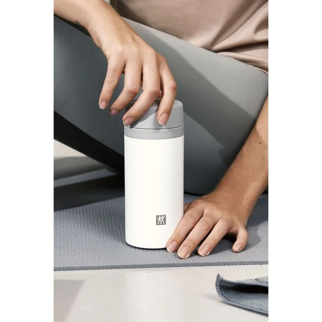 Thermo Con Infusore - 420 ml, acciaio inox - bianco / grigio