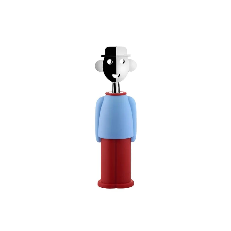 Alessi - ALESSANDRO M. Cavatappi azzurro chiaro, rosso - AM23 LAZR
