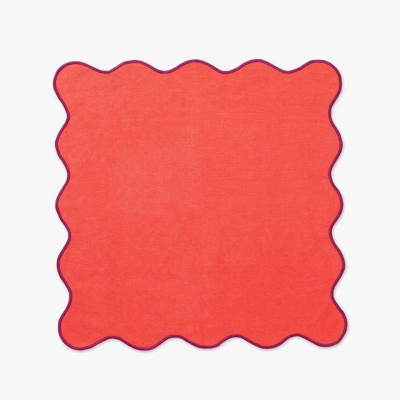 Fire Scalloped Napkin Set