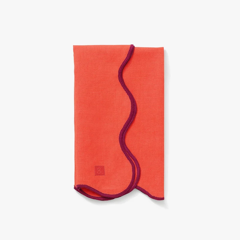 Fire Scalloped Napkin Set