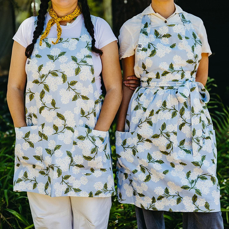 Rifle Paper Co. Blue Hydrangea Pinafore Apron