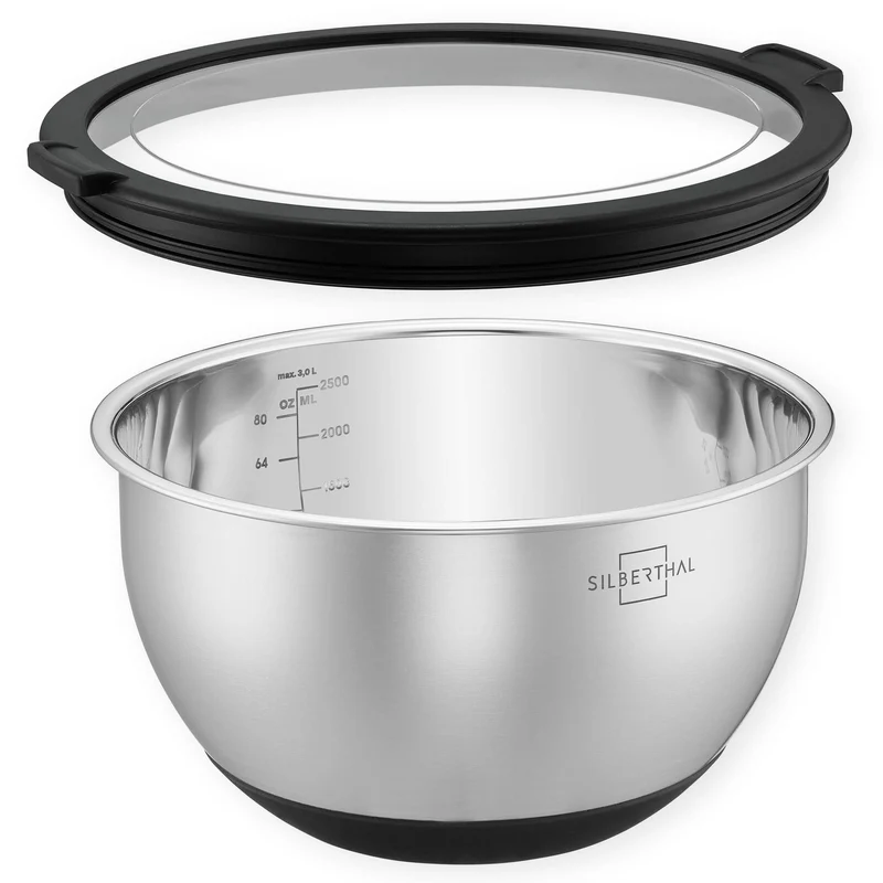 Edelstahlschüssel 3 Liter - glänzend
