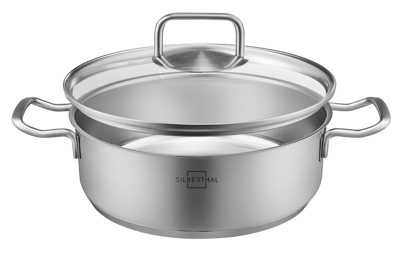 Servierpfanne Unbeschichtet 24 cm mit Deckel