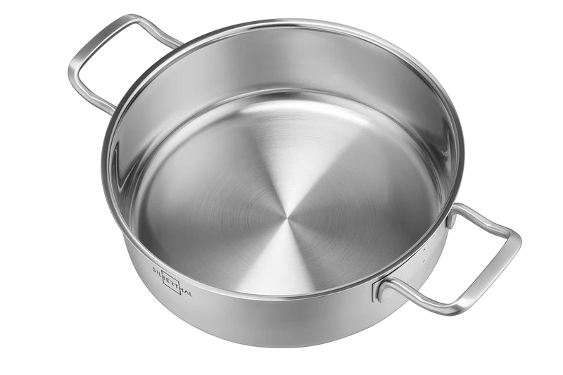 Servierpfanne Unbeschichtet 24 cm mit Deckel
