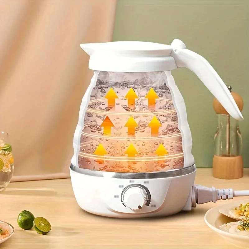 0.6L Electric Kettle Foldable And Portable To Use Safe And Body Small Footprint The Kettle Body Can Be Retracted Freely