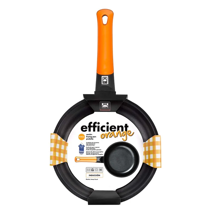 Set de sartén Efficient Orange y sartén Efficient Inox 20-24 cm