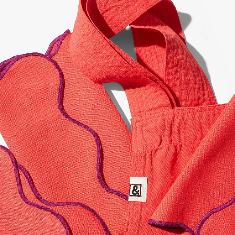 Fire Scalloped Smock