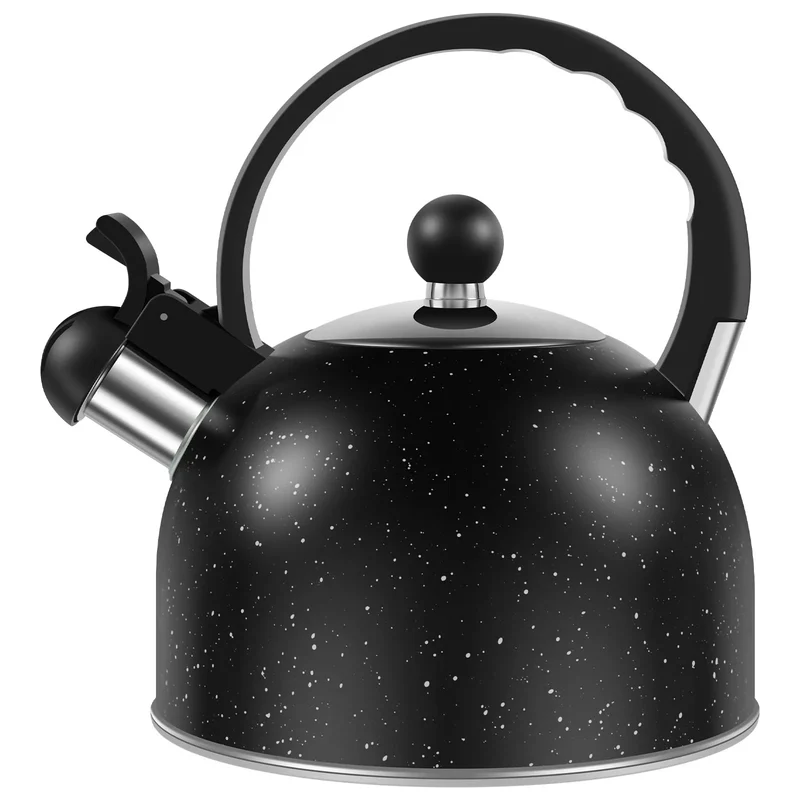 Whistling Kettle with Ergonomic Handle 2L Stove Top Kettle Stainless Steel Stove Top Tea Kettle Rapid Boiling Stove Top Tea Pots