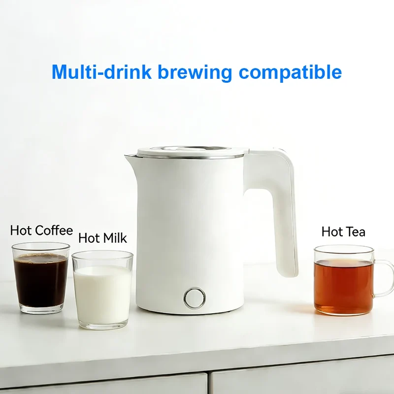 1.0L Travel Electric Kettle Portable Stainless Steel Automatic Power Water Boiler For Trip Camping Abroad Smart Kettle Pot