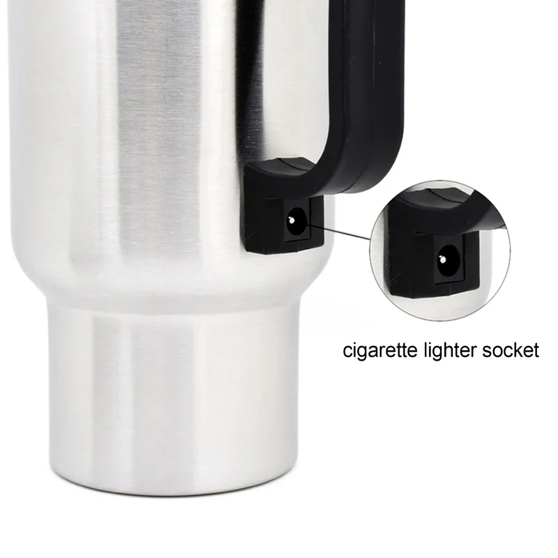 Car Electric Kettle Stainless Steel 450ml Kettle Pot Heated Automatic Shut Off for Water Tea Coffee Milk Car Kettle Thermos
