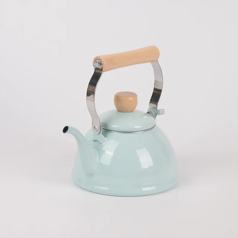 1.5L Enamel Teapot Kettle Boiling Kettle Household Kitchen Cookware Water Kettle