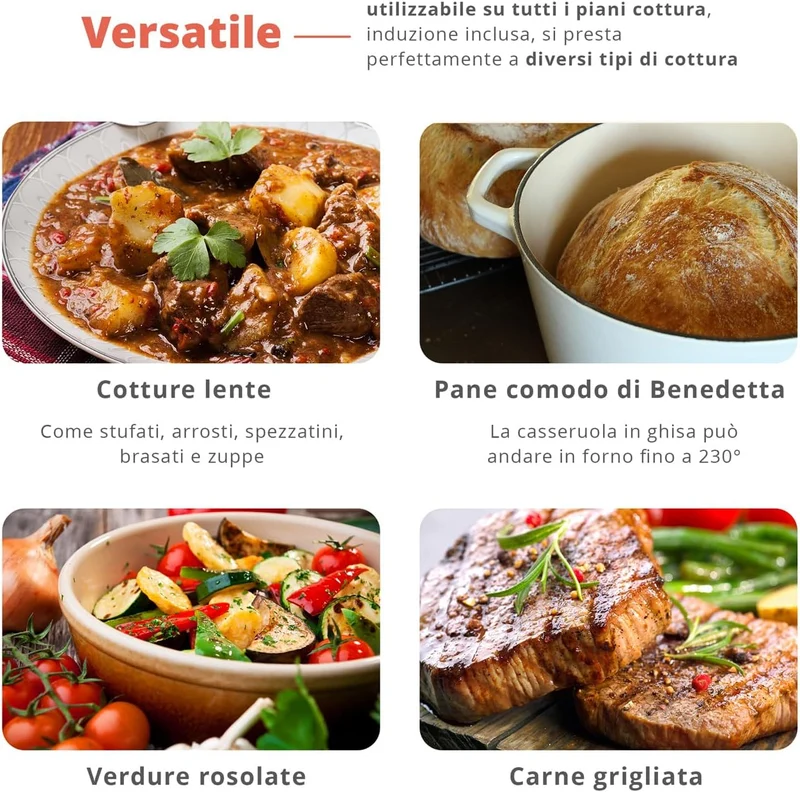 Casseruola 24 cm in Ghisa smaltata