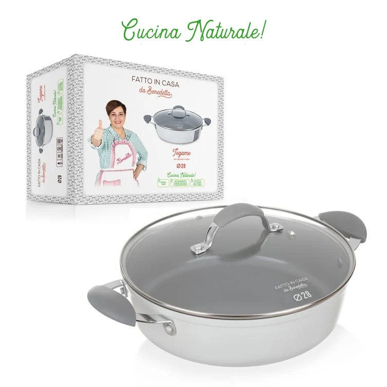 Tegame 28 cm con coperchio
