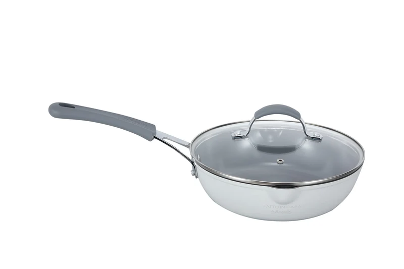 Padella alta 24 cm con coperchio